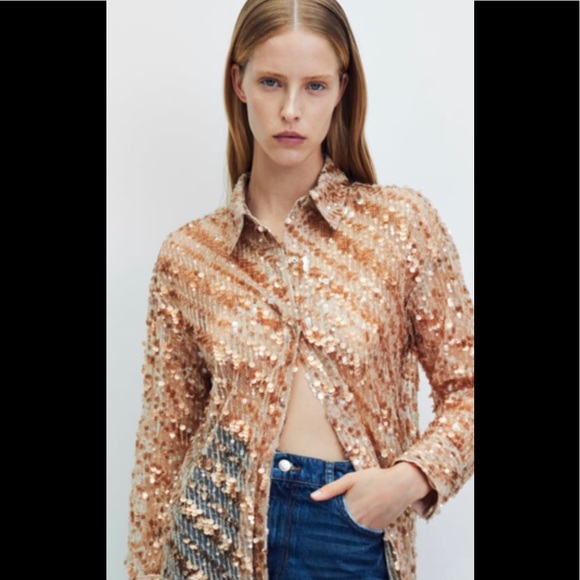 NEW ZARA PREMIUM COLLECTION LONG SEQUENCE TUNIC - Picture 4 of 9